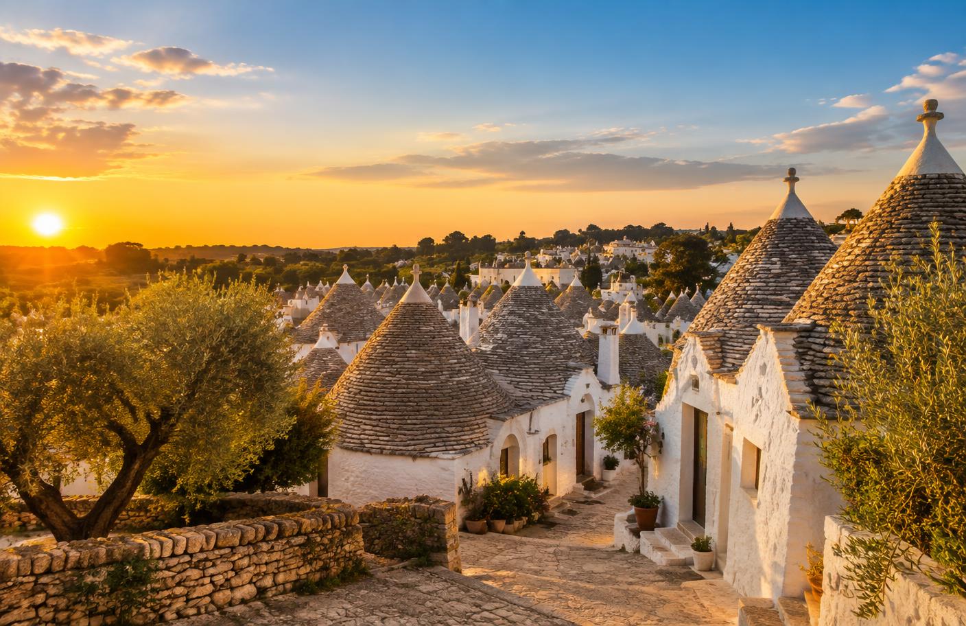 Trulli de Alberobello na Puglia, Itália